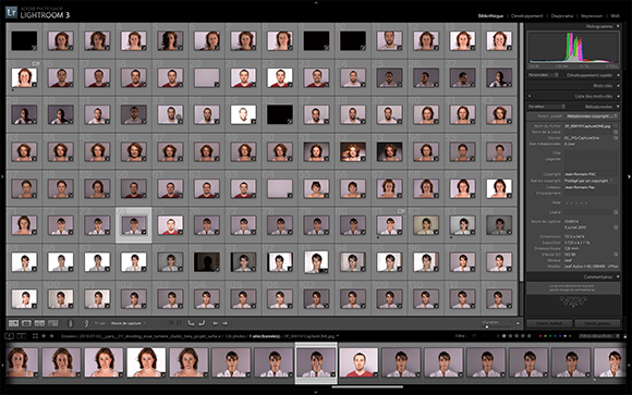 Editing de la séance photo et premières retouches sous Lightroom 3.