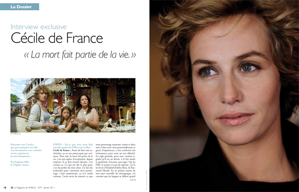 Interview exclusive de Cécile de France dans le magazine 2E n°8. Photo : Jean-Romain Pac.